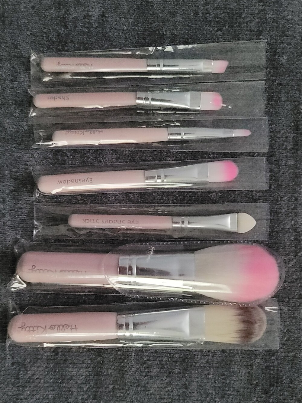 New Pink Makeup Brush Set for Women - 8-Piece Face & Eye Brushes